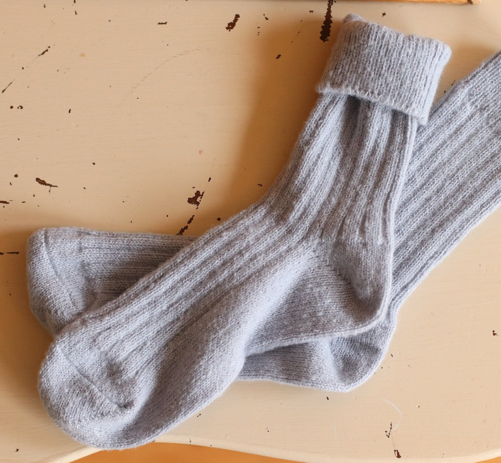 Plushy Wool Blend Crew Socks, Choose you color