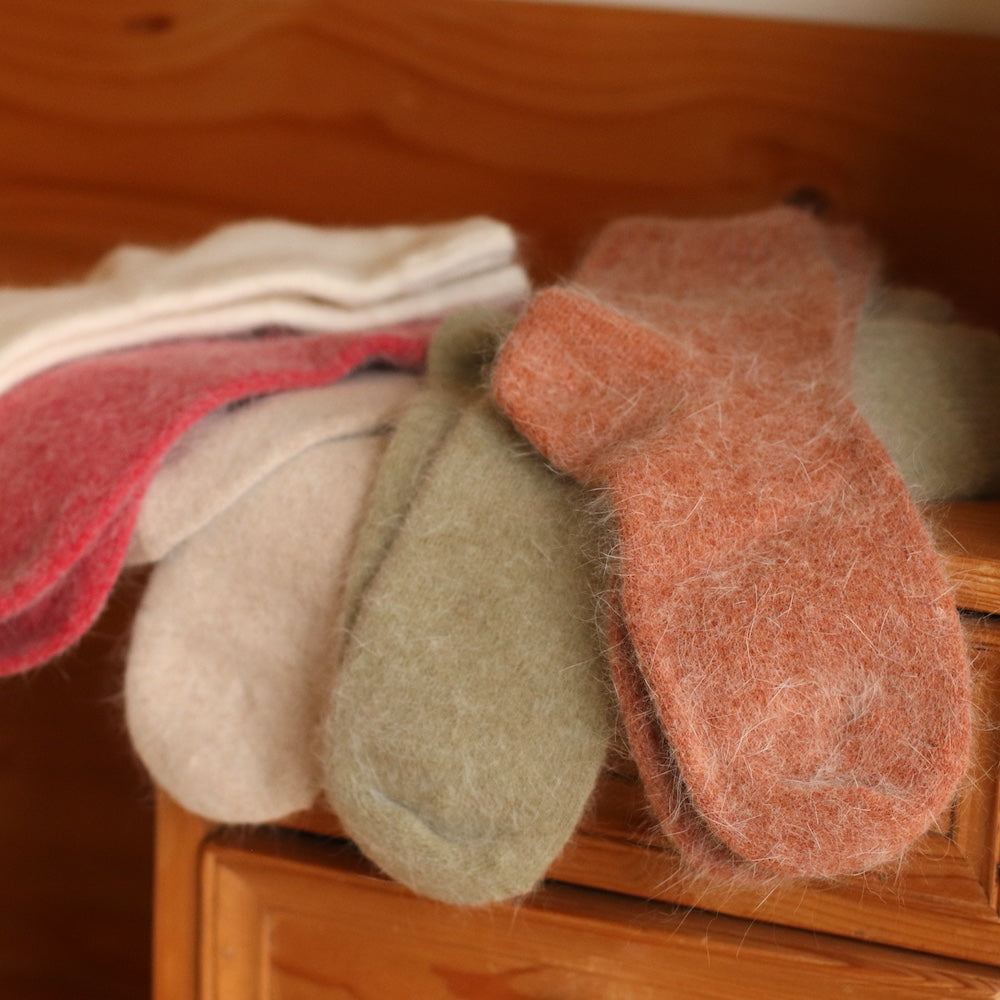 Angora Fuzzy Wool Blend Socks, Choose you color