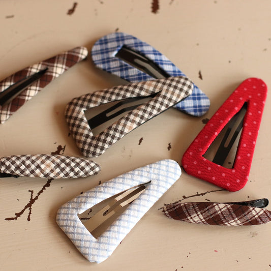 Dune Clips | Over Sized Fabric Covered Click Clips, Choose Your style