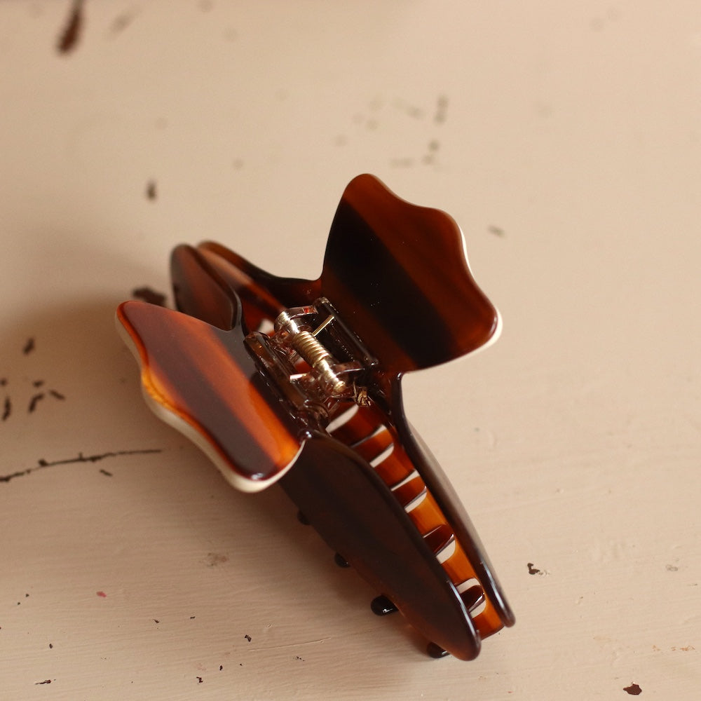 Dune Clips | Acetate Tulip Top Clip, Brown