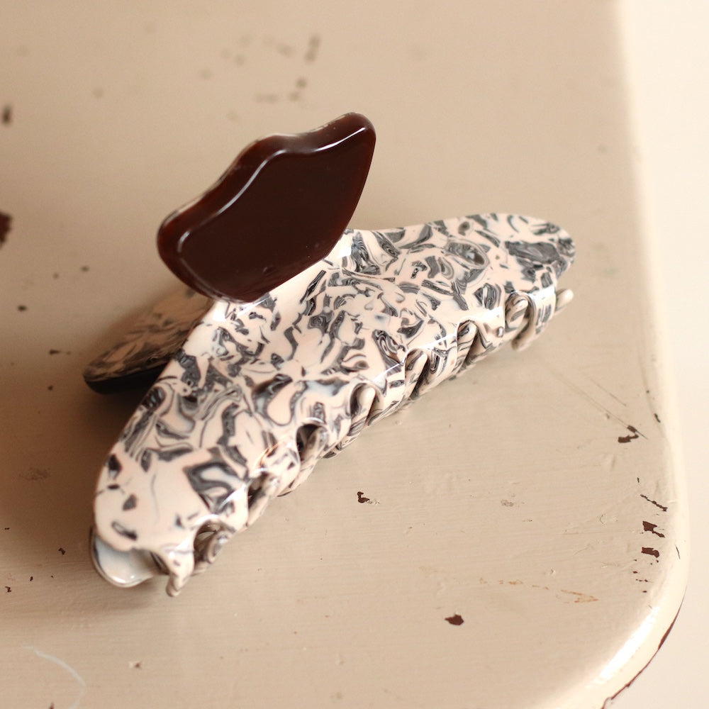 Dune Clips | Acetate Tulip Top Clip, Terrazzo