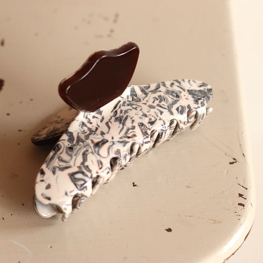 Dune Clips | Acetate Tulip Top Clip, Terrazzo