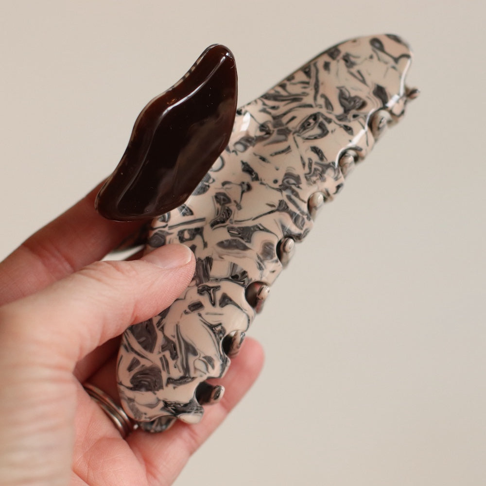 Dune Clips | Acetate Tulip Top Clip, Terrazzo