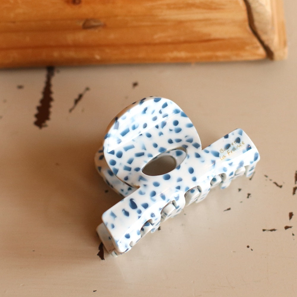 Dune Clips | Acetate Small Clip, Blue Terrazzo