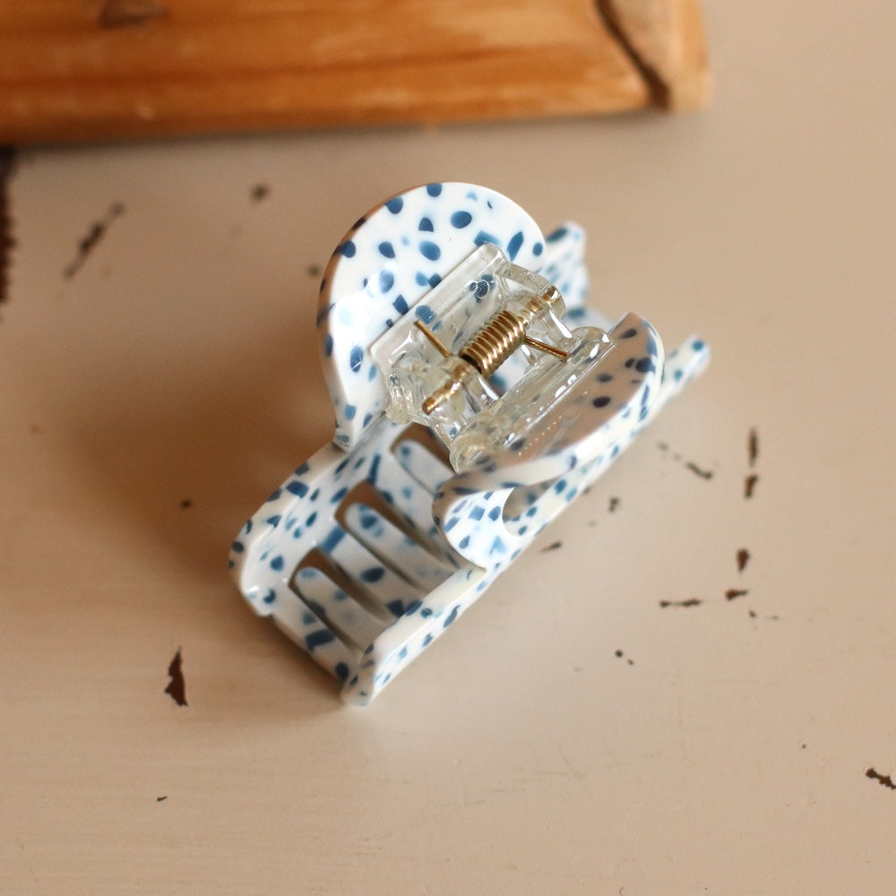 Dune Clips | Acetate Small Clip, Blue Terrazzo