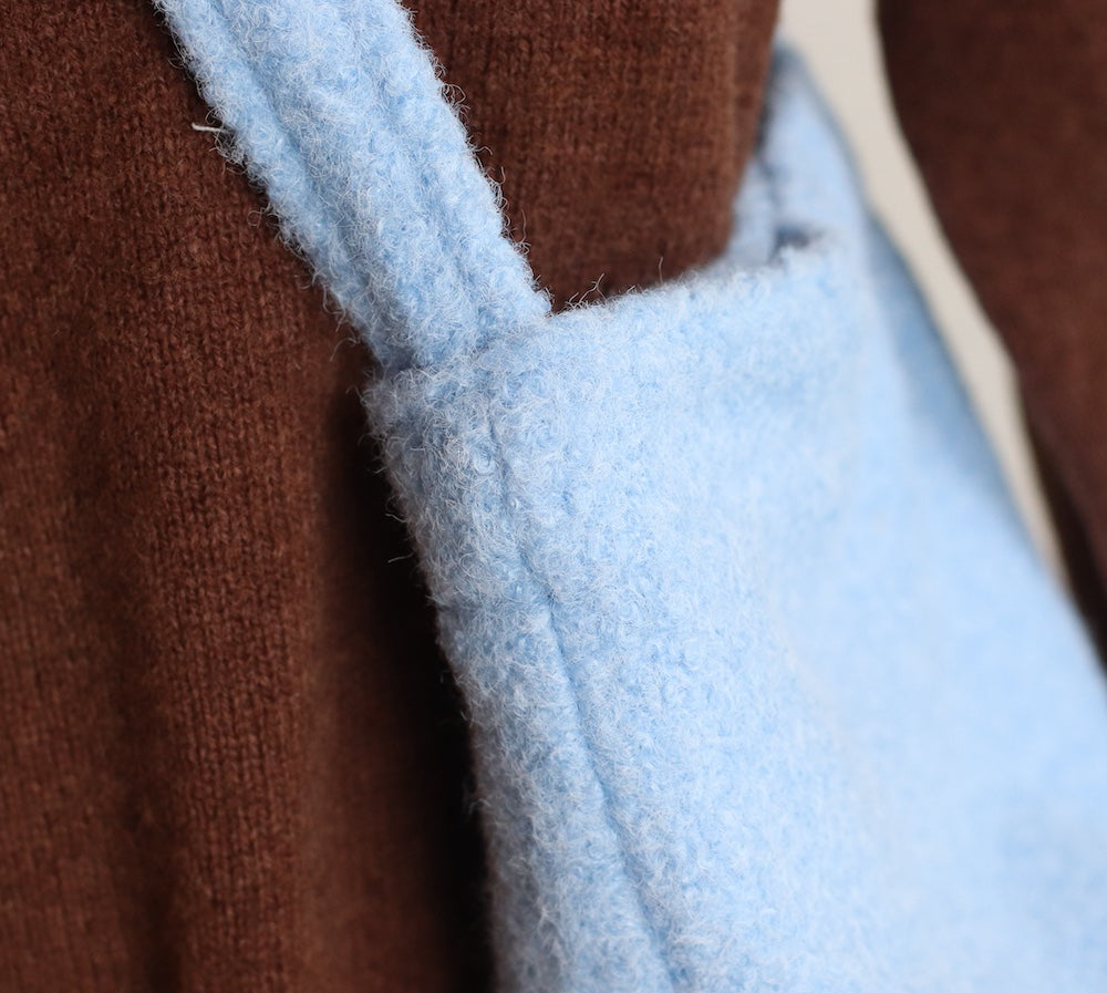 Felted Bucket Bag, Blue