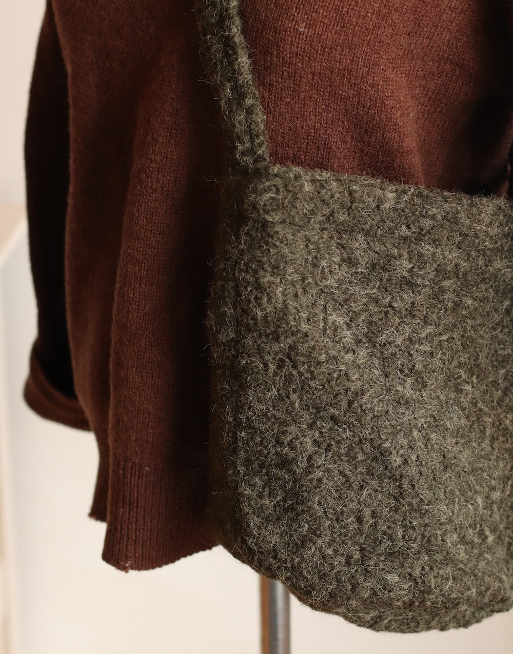 Felted Bucket Bag, Green