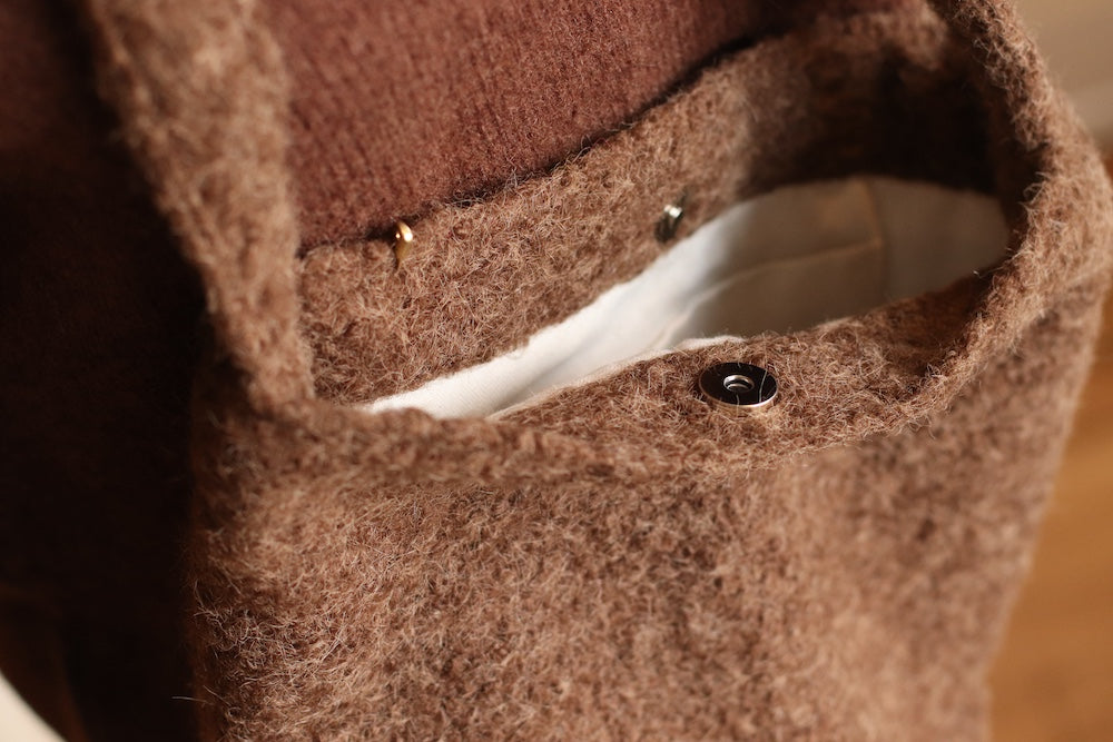 Felted Bucket Bag, Green