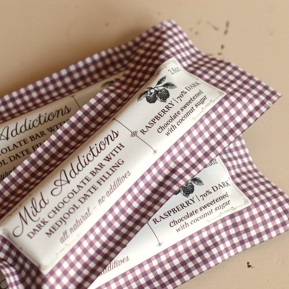 Mild Addiction | Dark Chocolate Raspberry & Medjool Date Center