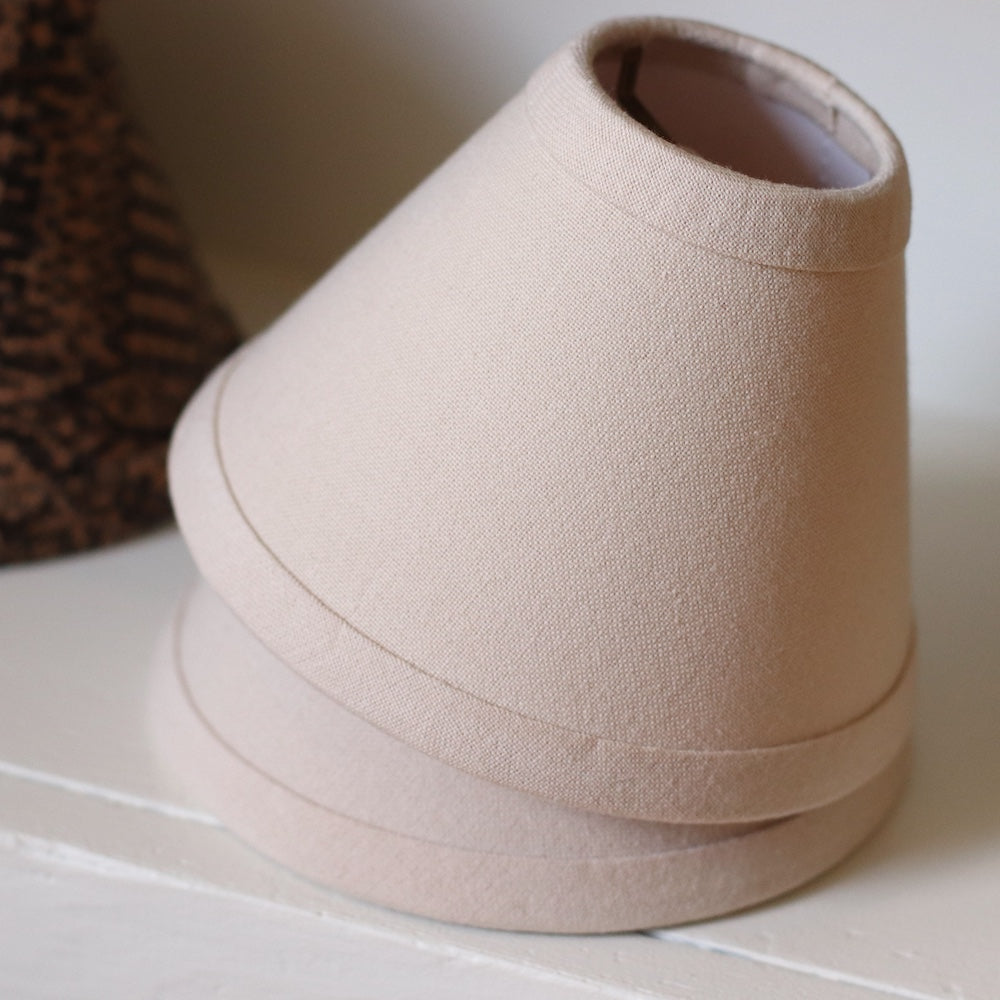 Lampo Shade, 6" Off White, Clip On