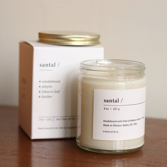 Candlefolk 8oz Soy Candle | Santal