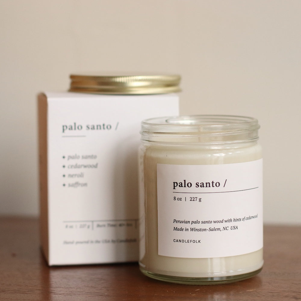 Candlefolk 8oz Soy Candle | Palo Santo