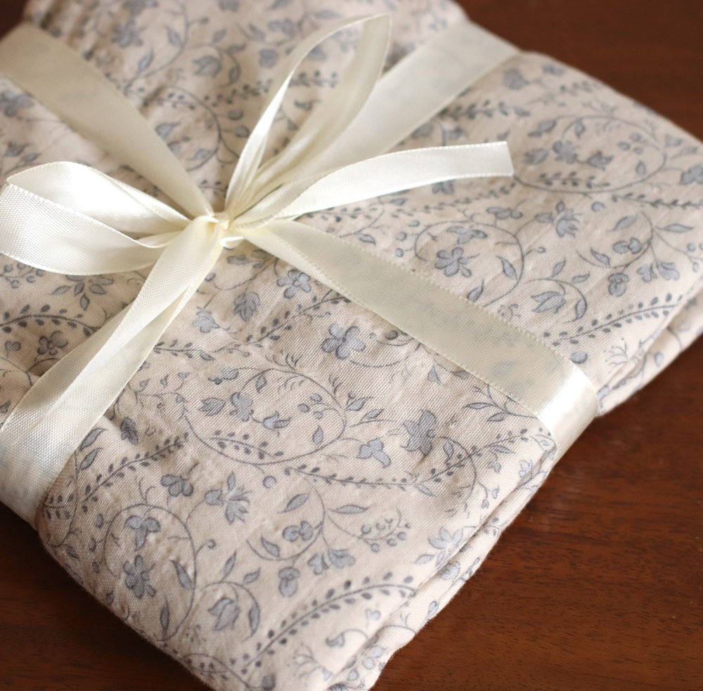Little Threads | Bluebell Heirloom Vine 100% Cotton Swaddle Blanket