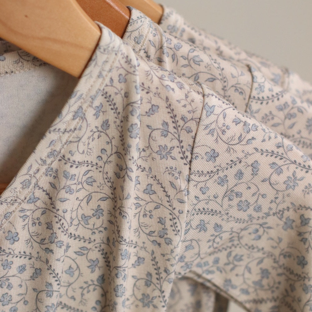 Little Threads | Bluebell Heirloom Vine Bamboo Wrap Footie