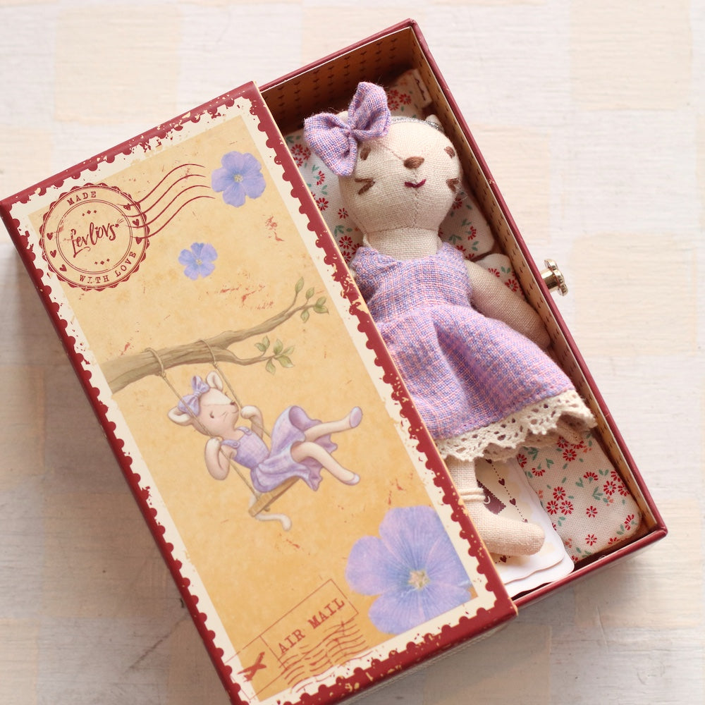 Levlovs | Cat Mini Doll in a Stamp Box