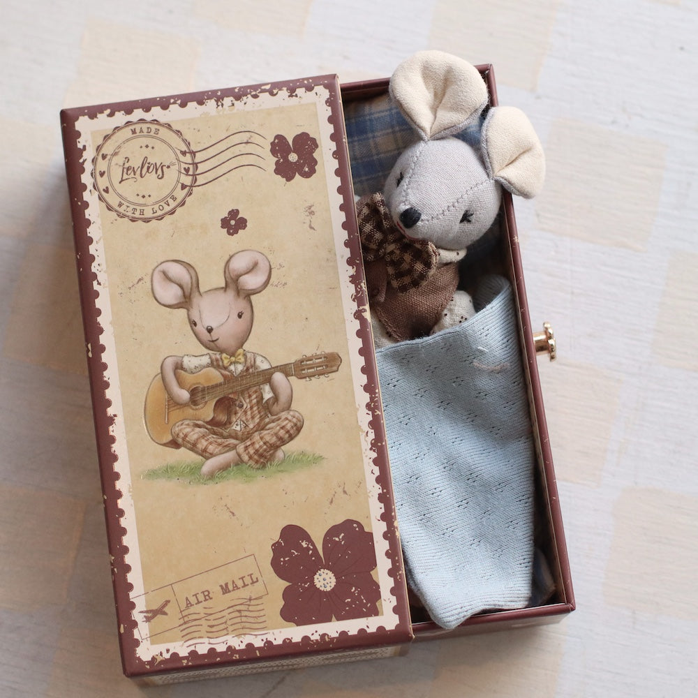 Levlovs | Liam the Mouse Mini Doll in Stamp Box