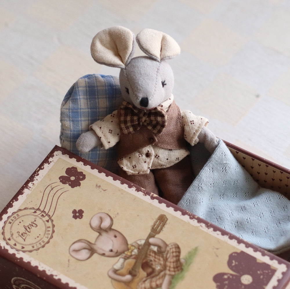 Levlovs | Liam the Mouse Mini Doll in Stamp Box