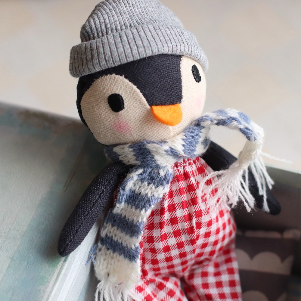 Levlovs | Penguin Boy, Mini Doll in Ice Box