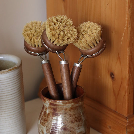 Fodory | Long Handle Dish Brush, Dark Wood