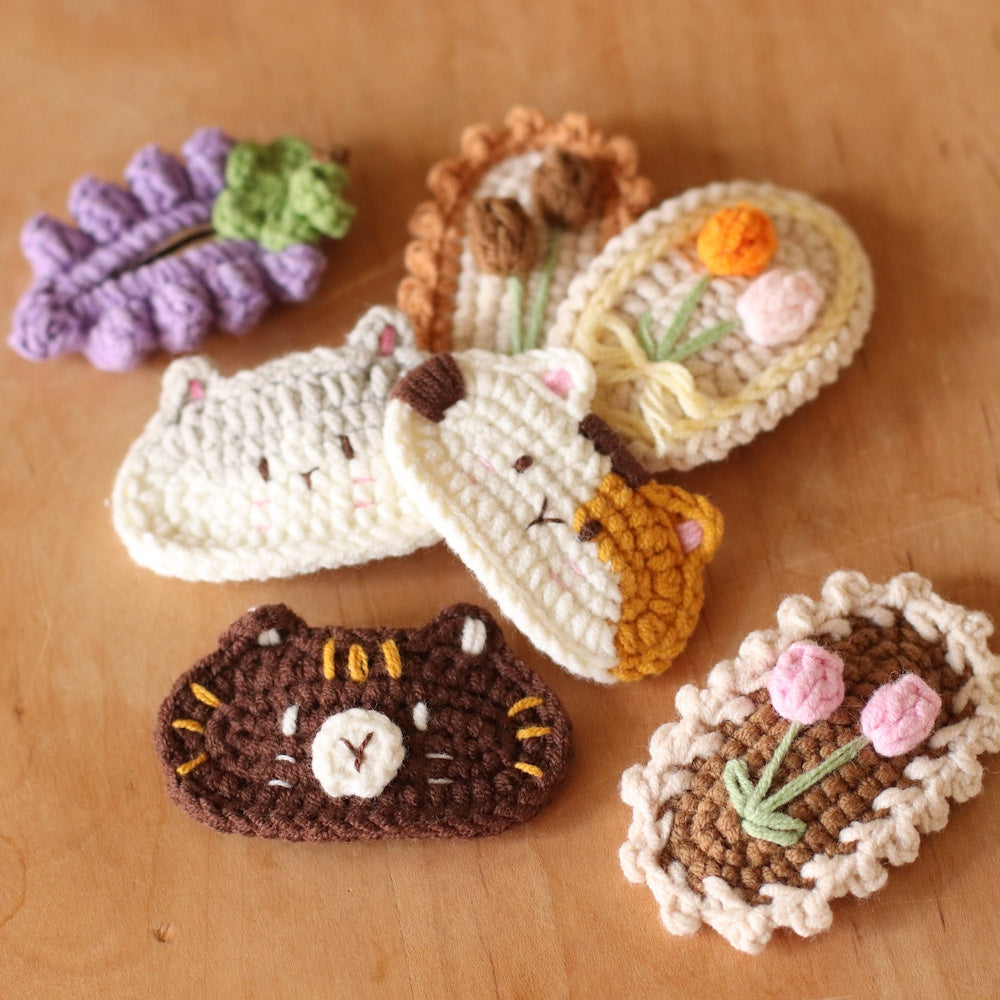 Dune Clips | Handmade Crochet Snap Barrette, Assorted Style