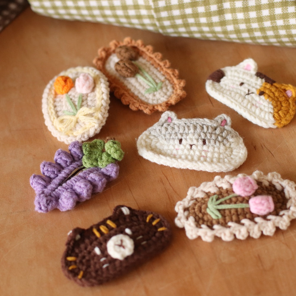 Dune Clips | Handmade Crochet Snap Barrette, Assorted Style