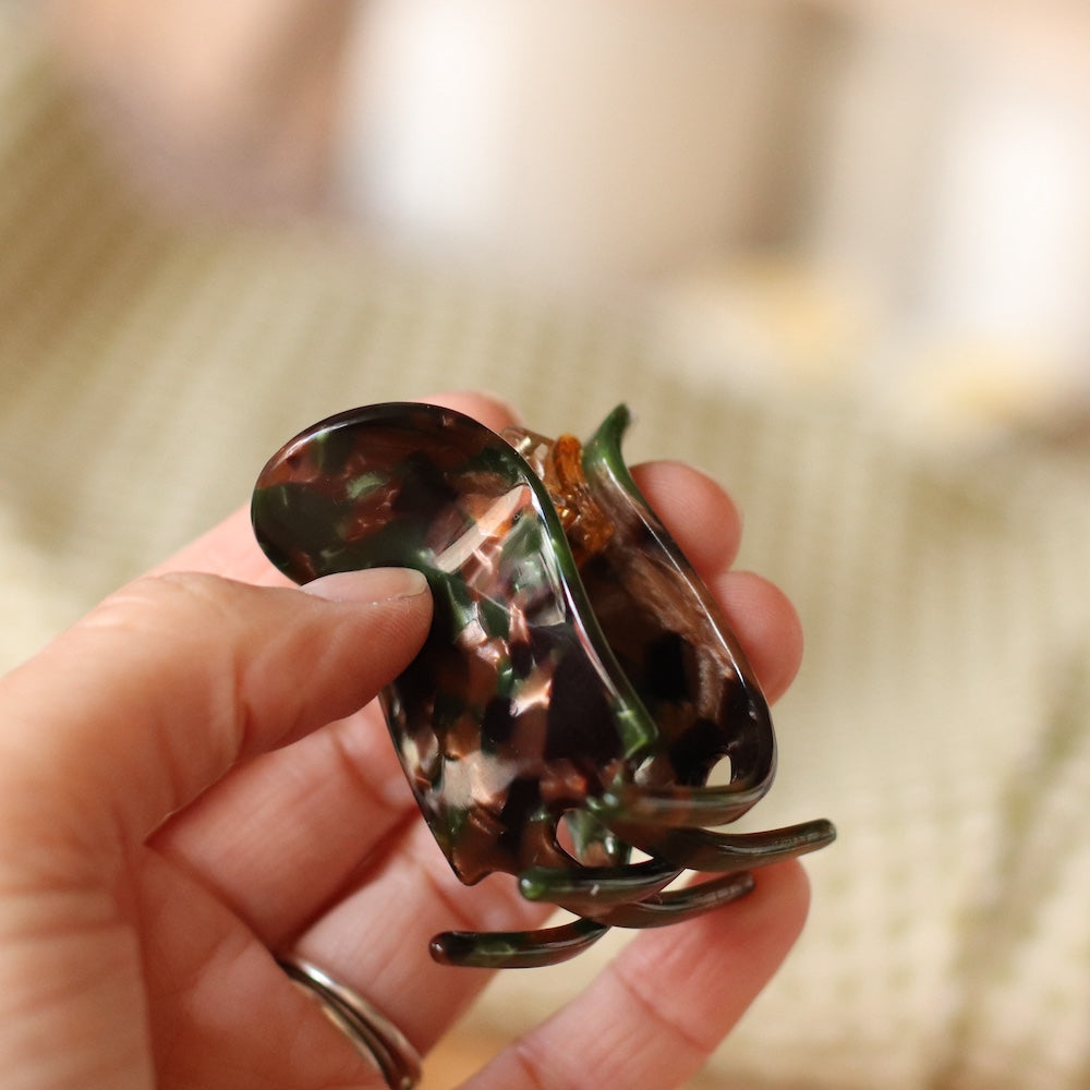 Dune Clips | Minimalist Small Hair Clip, Green