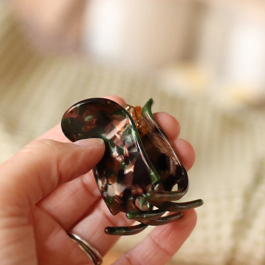 Dune Clips | Minimalist Small Hair Clip, Green