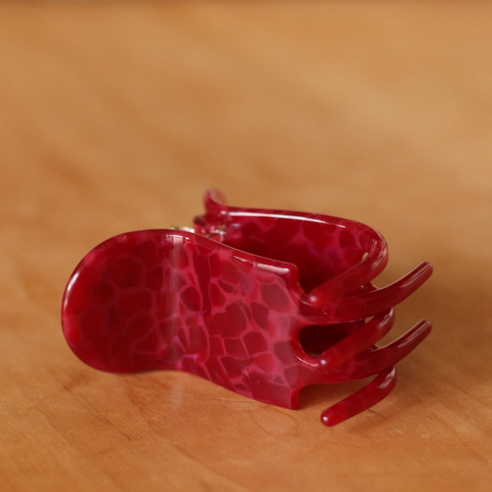Dune Clips | Minimalist Small Hair Clip, Burgandy