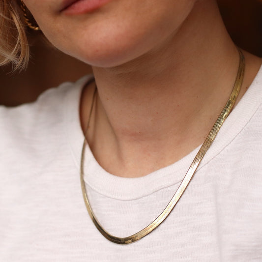 Vintage Chunky Flat Snake Chain