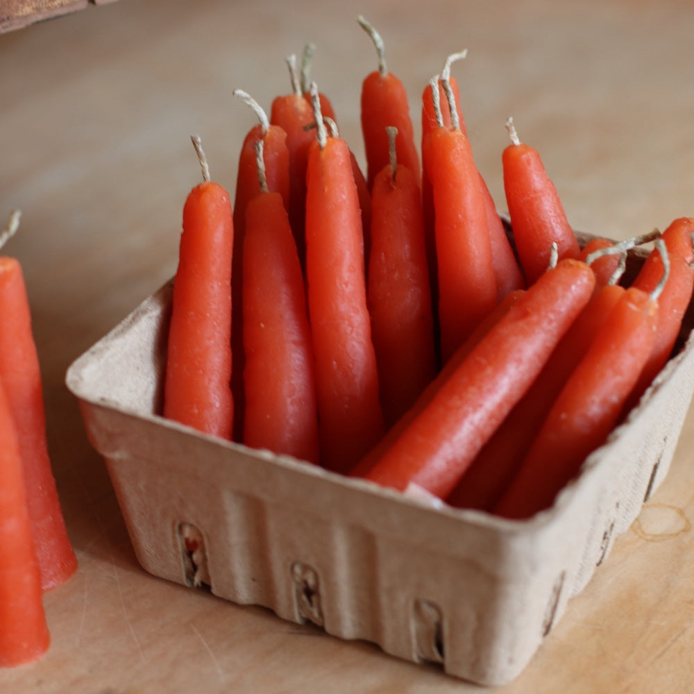 The Wax Pantry  | Mini Carrot Birthday Candles, Bees Wax