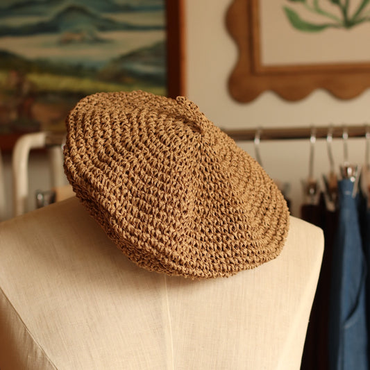 Dune Accessories | Straw Beret, Beige