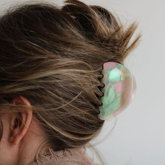 Anarchy | Solid Oval Hair Clip in Abalone Shell