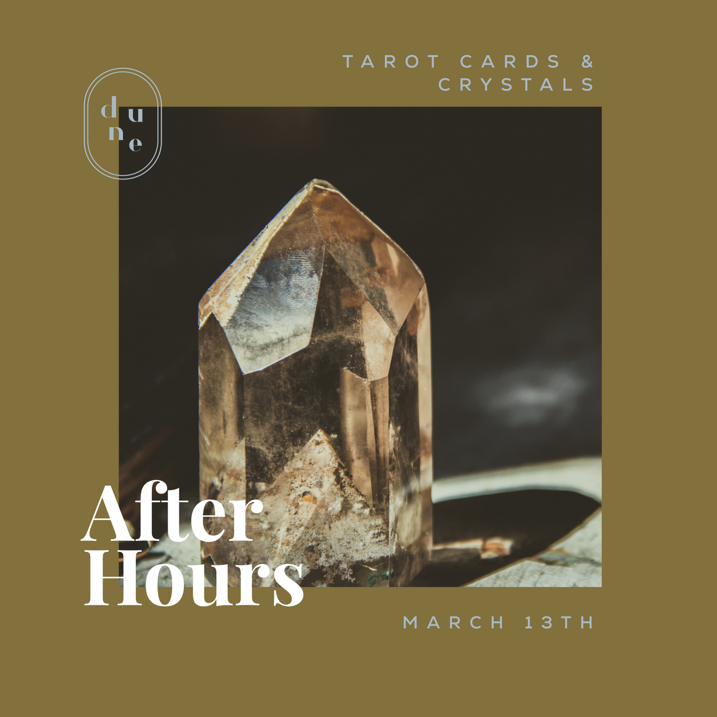 After Hours | Tarot Cards + Crystals with Emily | March 13th