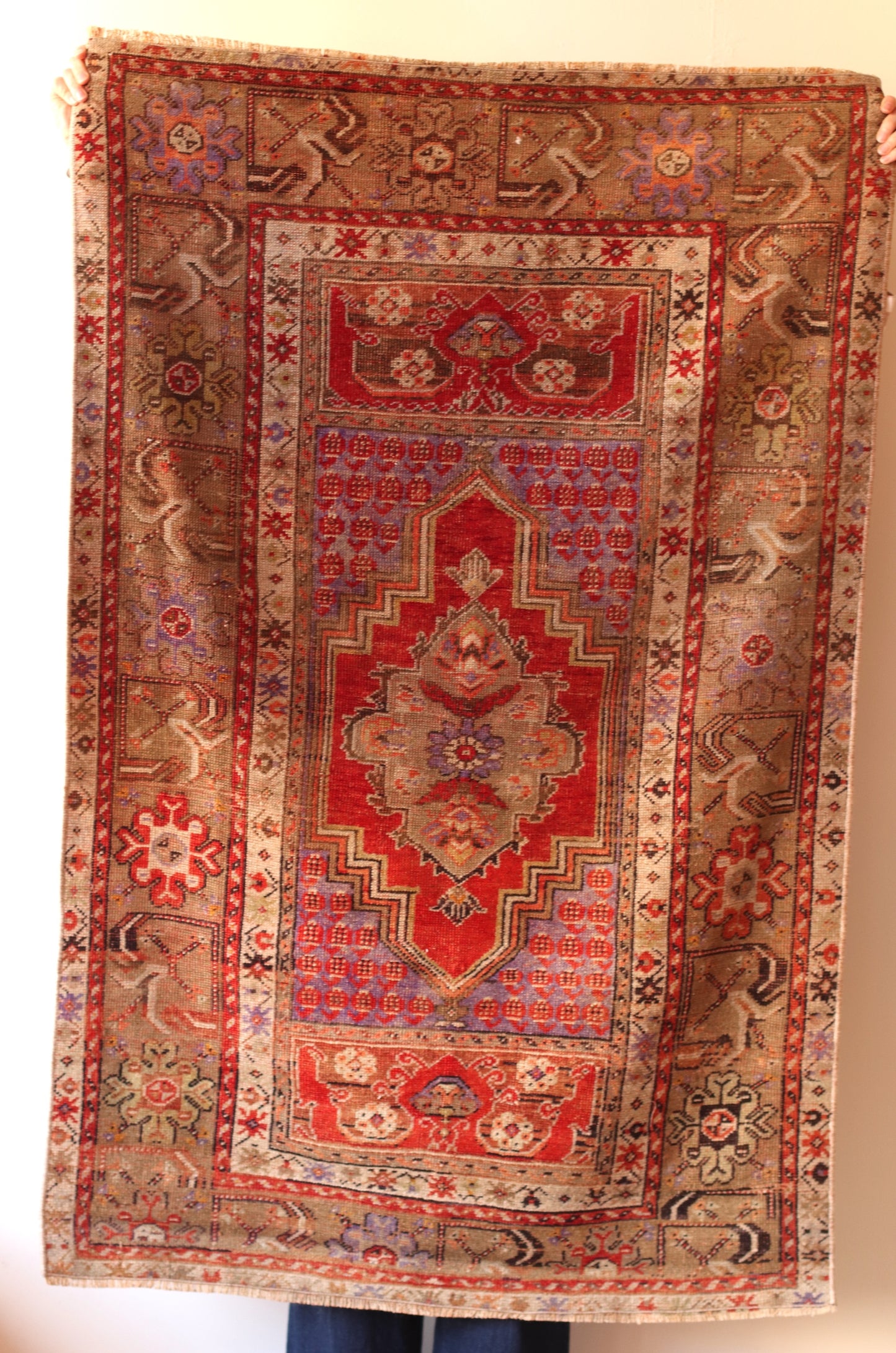 Turkish Rug | Red and Rust with Hints of Purple, RUG001