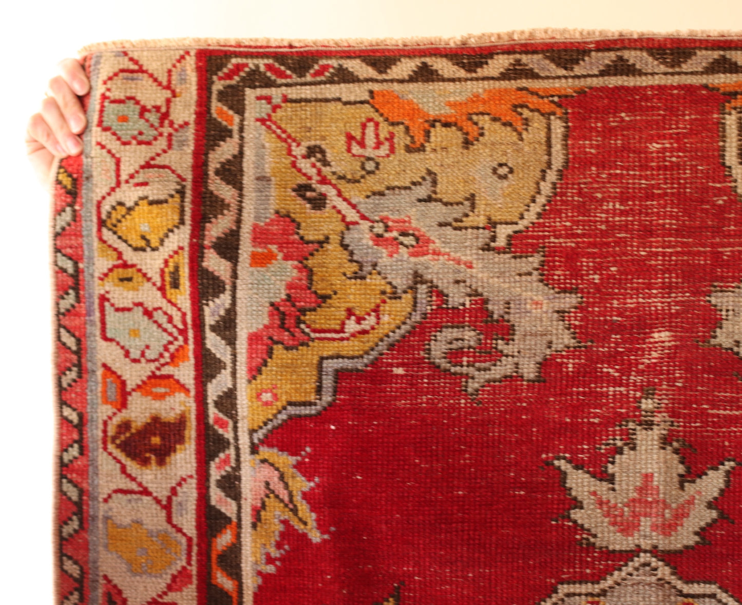 Turkish Rug | Rust and Gold with Boarder Details  RUG002