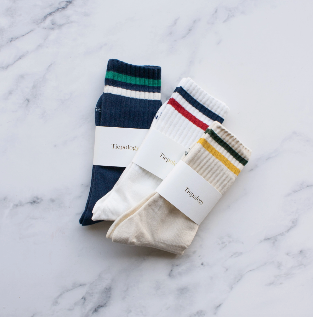 Tiepology | Retro Stipe Socks, Choose Your Color