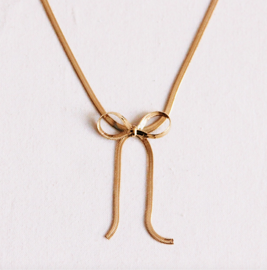 Bazou | Stainless Steel Snake Chain with Bow