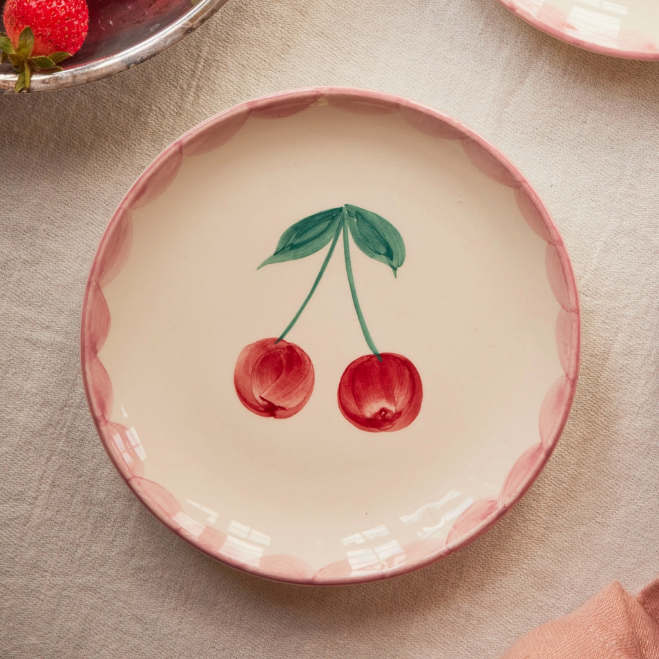 Rice  | Hand Painted Cherry Plate