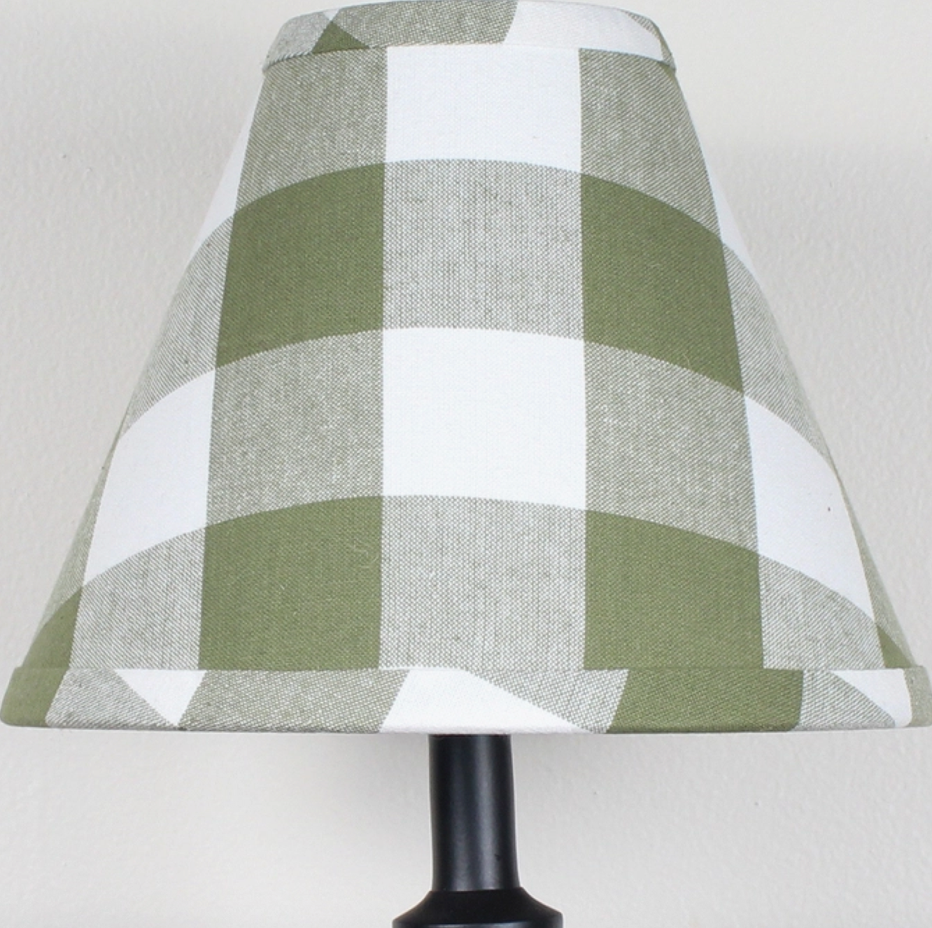 Lamp Shade, 10" Sage Check, Clip On