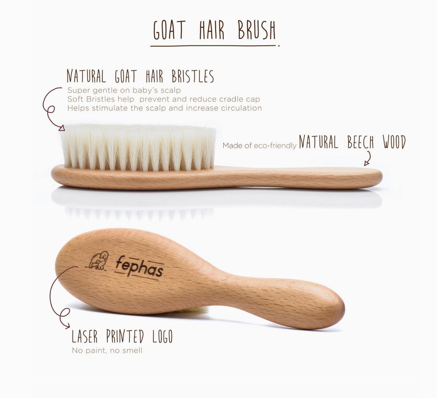 Baby Brush Gift Set | Beach Wood and Goat Hair