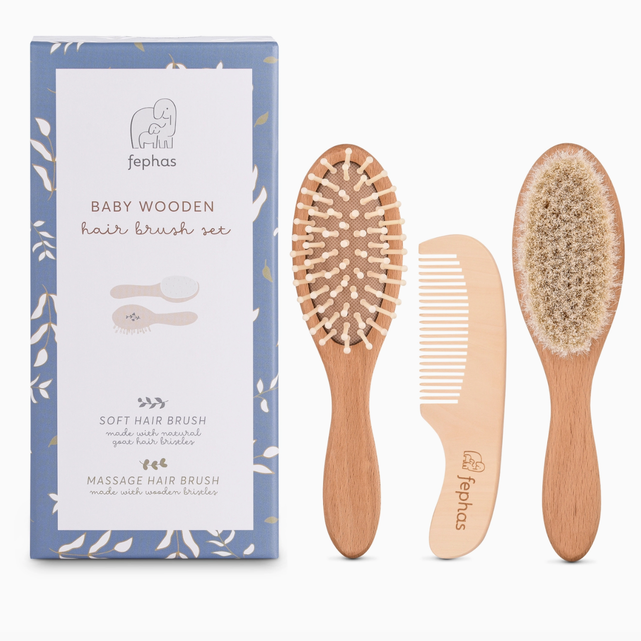 Baby Brush Gift Set | Beach Wood and Goat Hair