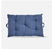 Dune Pillows | Large Handled Cushion, Blue