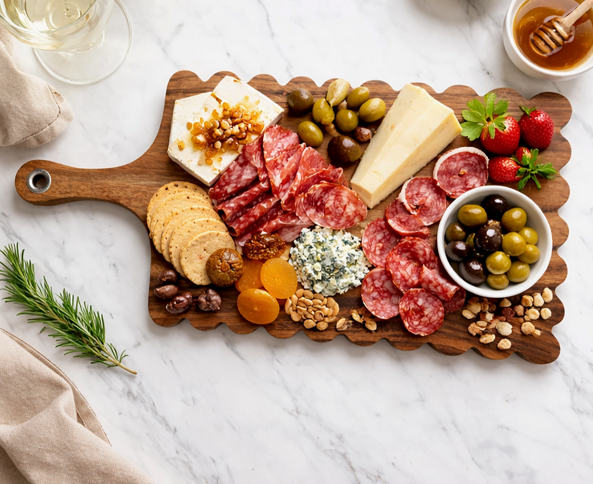 Dune Decor | Acacia Wood Scalloped Serving Board