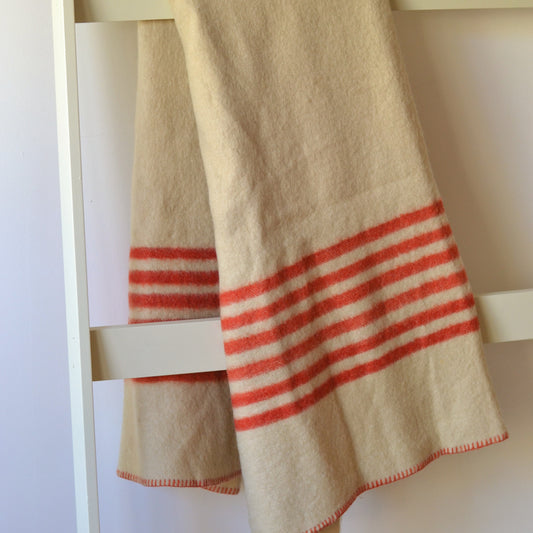 Red Striped Wool Blanket