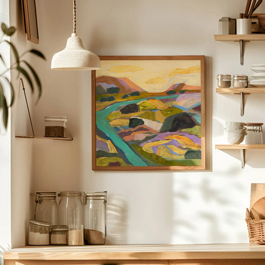 El Baker Art | Abstract Southwest Landscape Art Print, 11 X 14