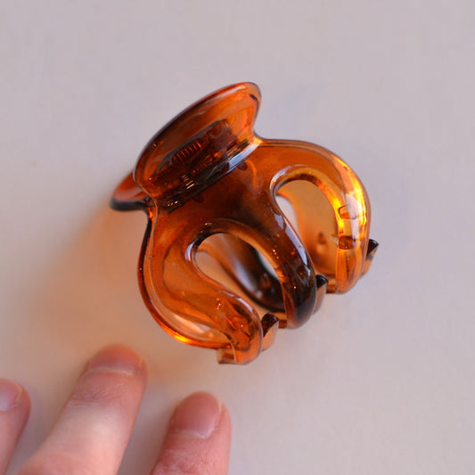 Dune Clips | Large Octopus Hair Clip, Amber