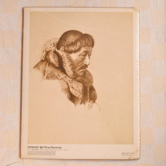 Vintage The First Americans Art Print, Arctic Indians