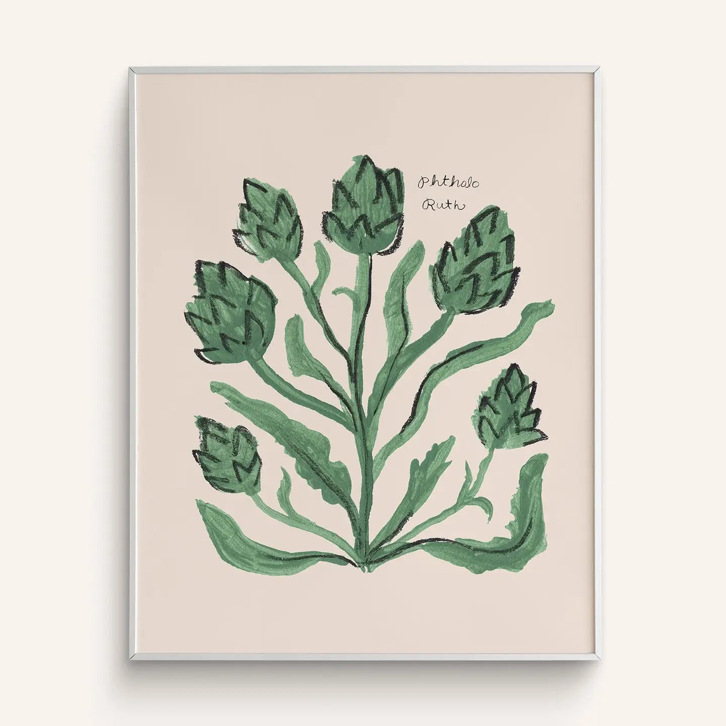 Phthalo Ruth | Artichoke Art Print, 11 X 14