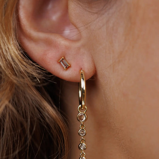 Jax Kelly |  Baguette Coffee Gold Earrings