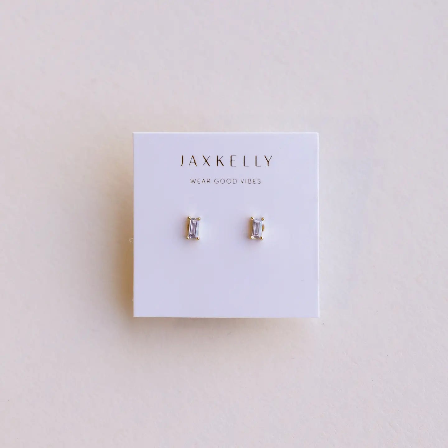 Jax Kelly |  Baguette Lilac Gold Earring